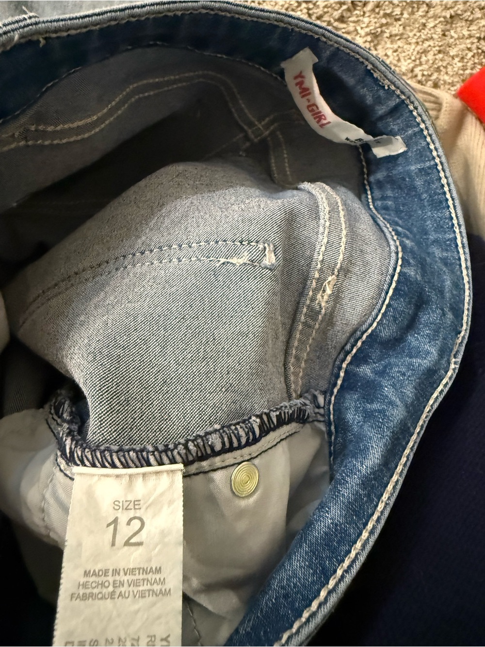 Bundle 3 for $12 Abella Light Blue Wide Leg Kids Jeans - Picture 3 of 3